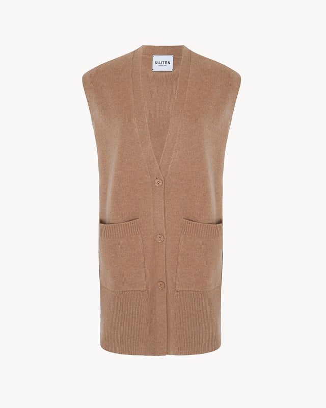 Cardigan Jonna marron camelo - Image principale