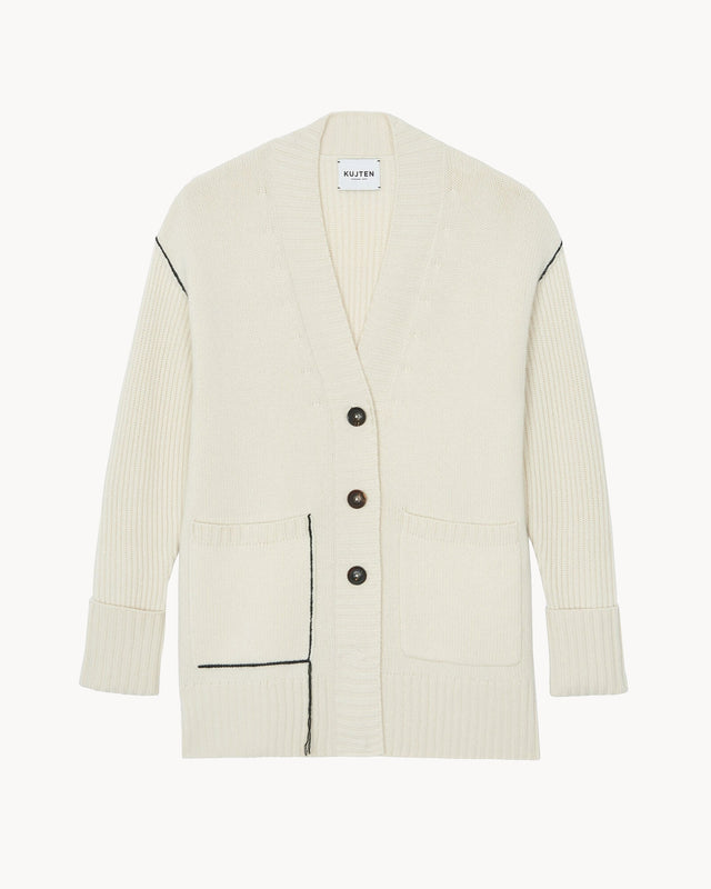 Cardigan Inga vintage white - Image principale