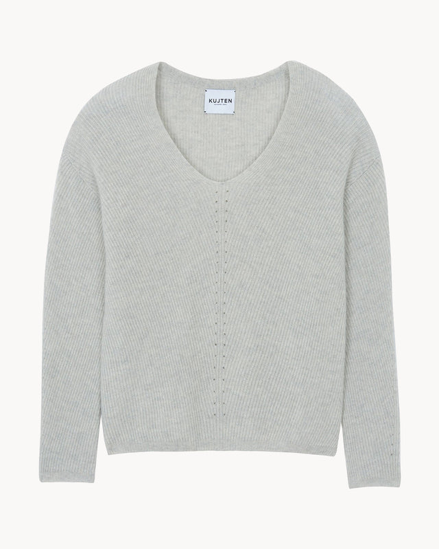Pull Boxy gris bouleau - Image principale