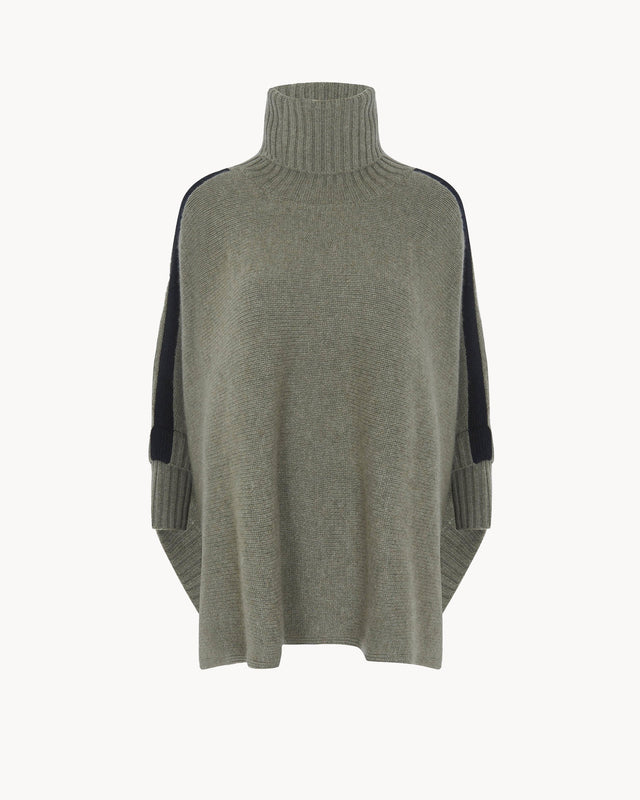 Poncho Ciara Smoking marl khaki - Image principale