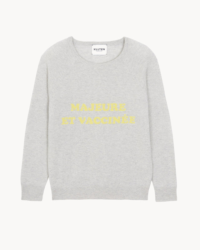 Sweater Majeure Et Vaccinee birch gray - Image principale