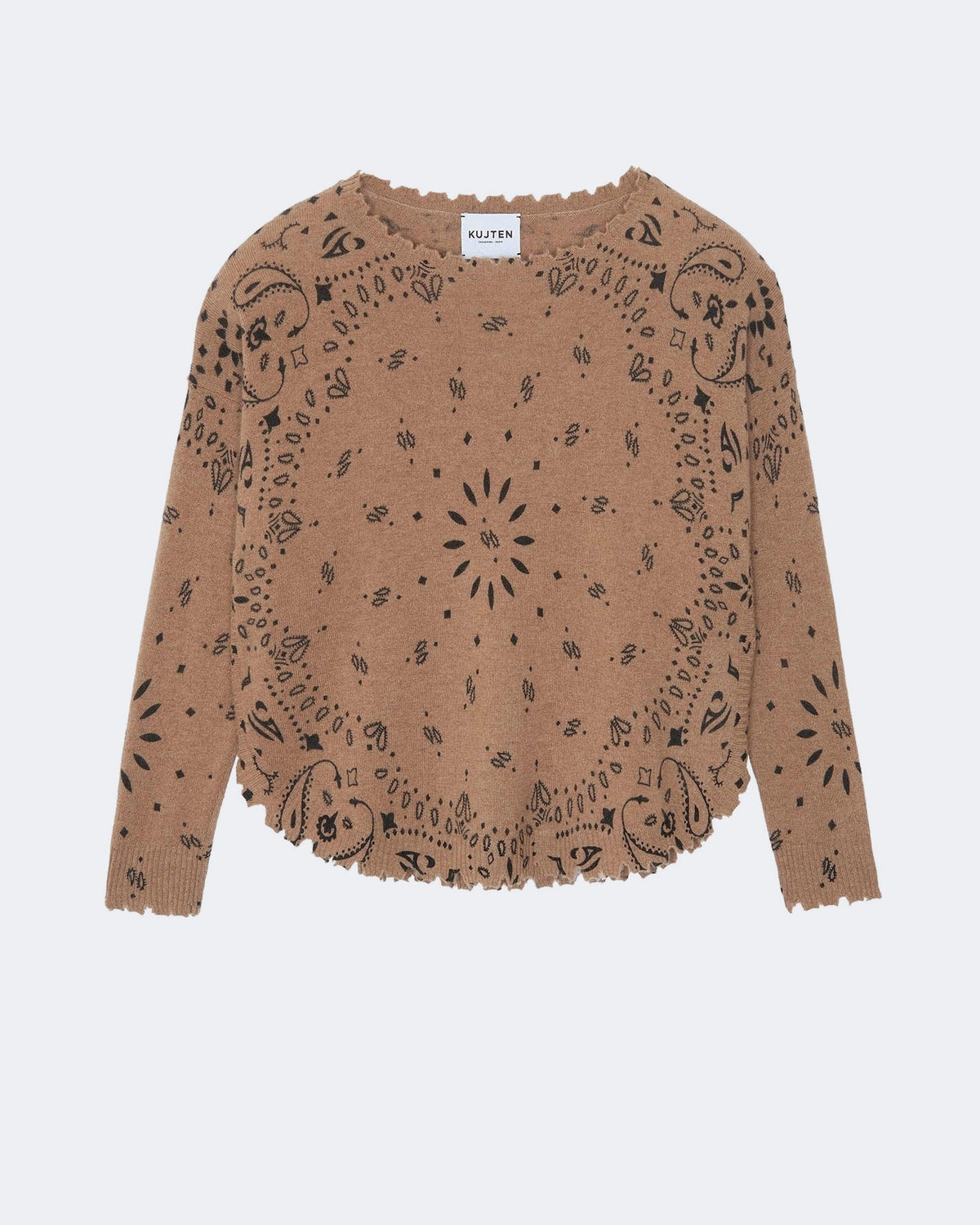 Pull en cachemire camel pour femme - Kujten packshot