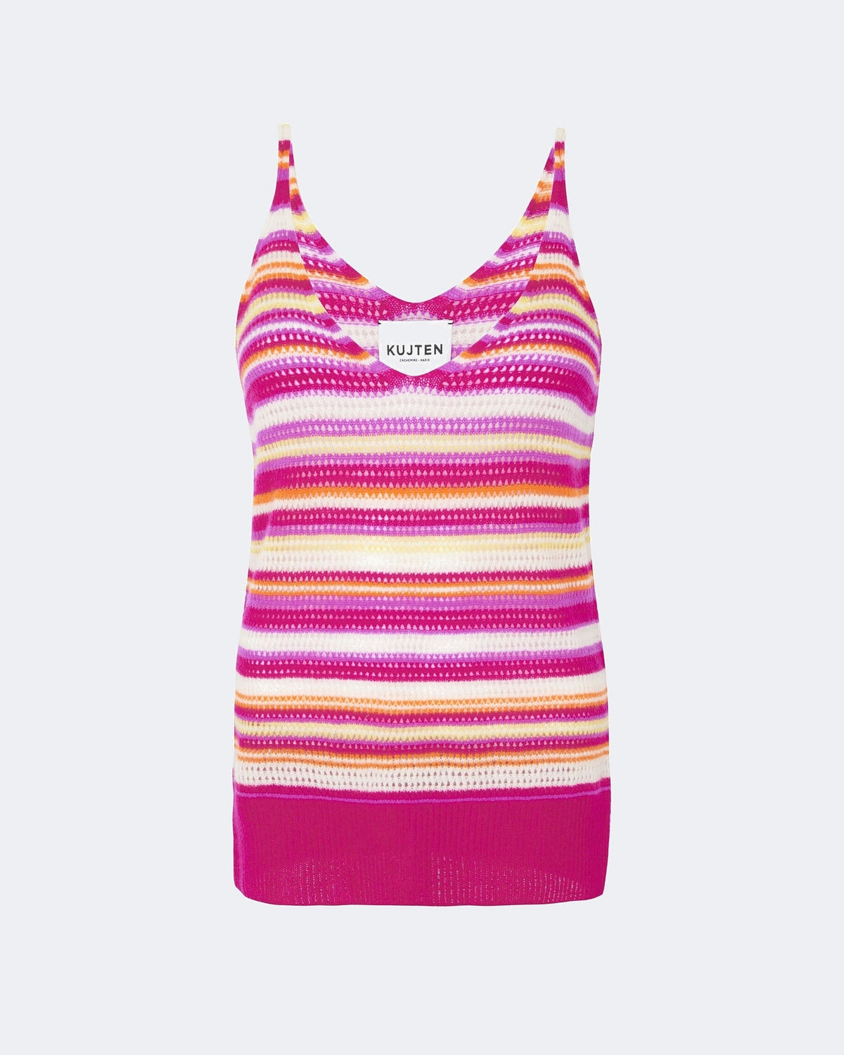 Top en cachemire violet pour femme - Kujten packshot