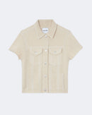 Veste en cachemire beige pour femme - Kujten packshot