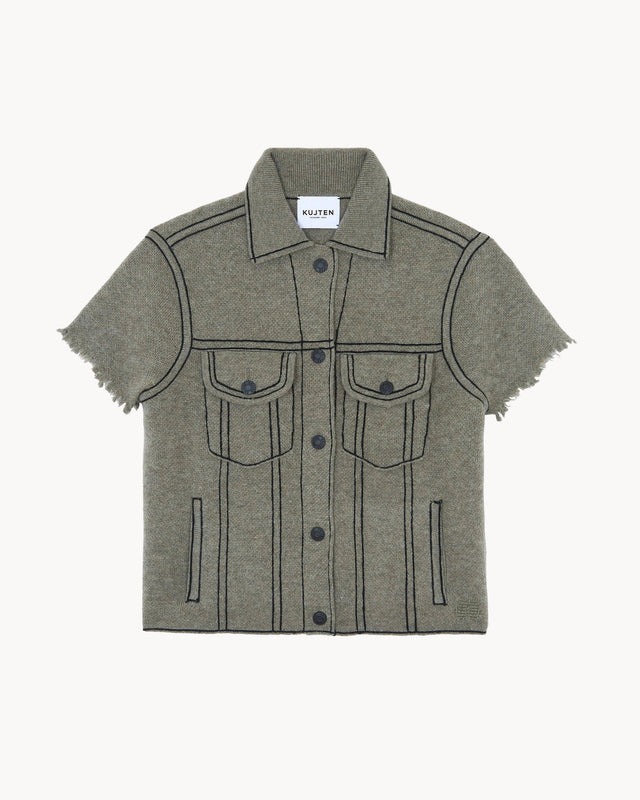 Jacket Jessinda marl khaki - Image principale