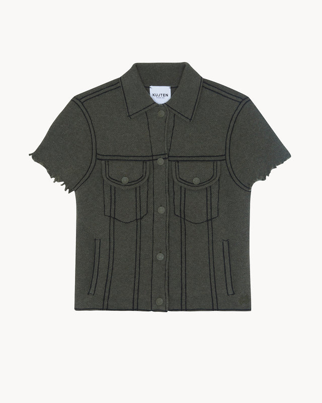 Veste Jessinda kaki foncé - Image principale