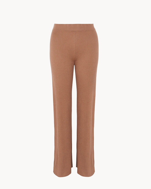 Pantalon Rosario marron camelo - Image principale