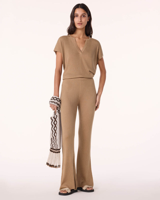 Pantalon Rosario beige savane - Image principale
