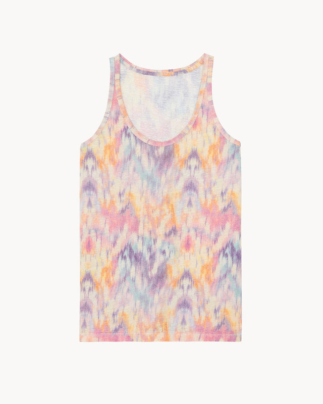 Tank Top Soft Ikat candy pink - Image principale