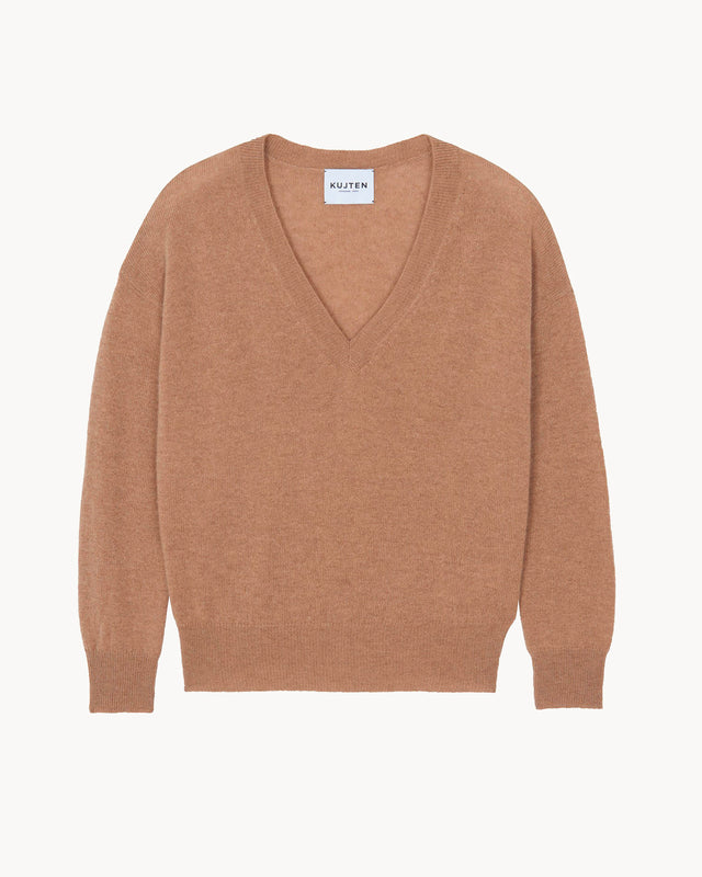 Sweater Wendy Plain camelo brown - Image principale