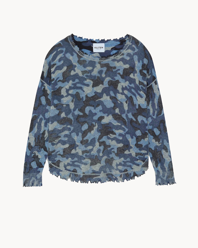 Sweater Mela Camou camou blue - Image principale