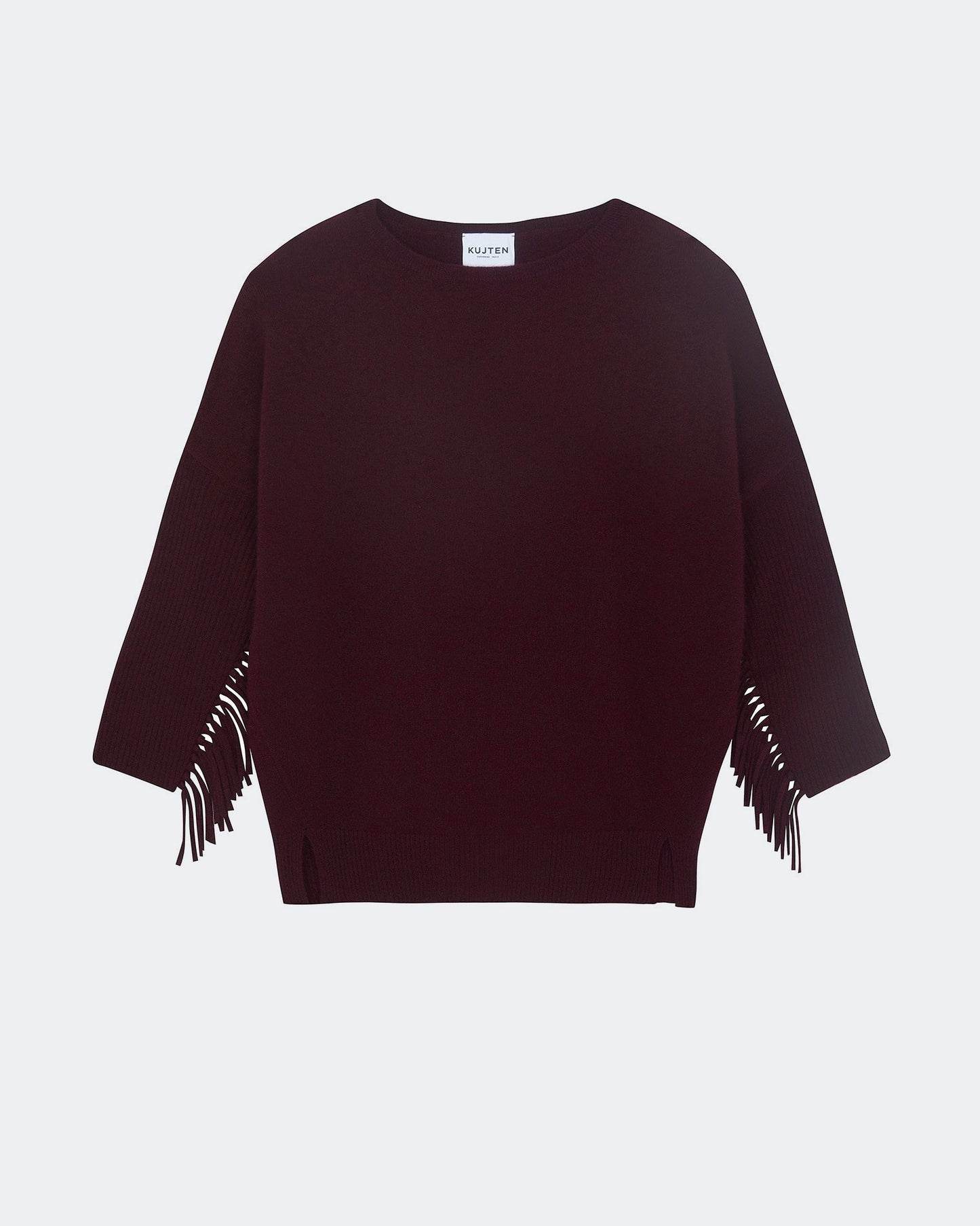 Pull en cachemire bordeaux pour femme - Kujten packshot