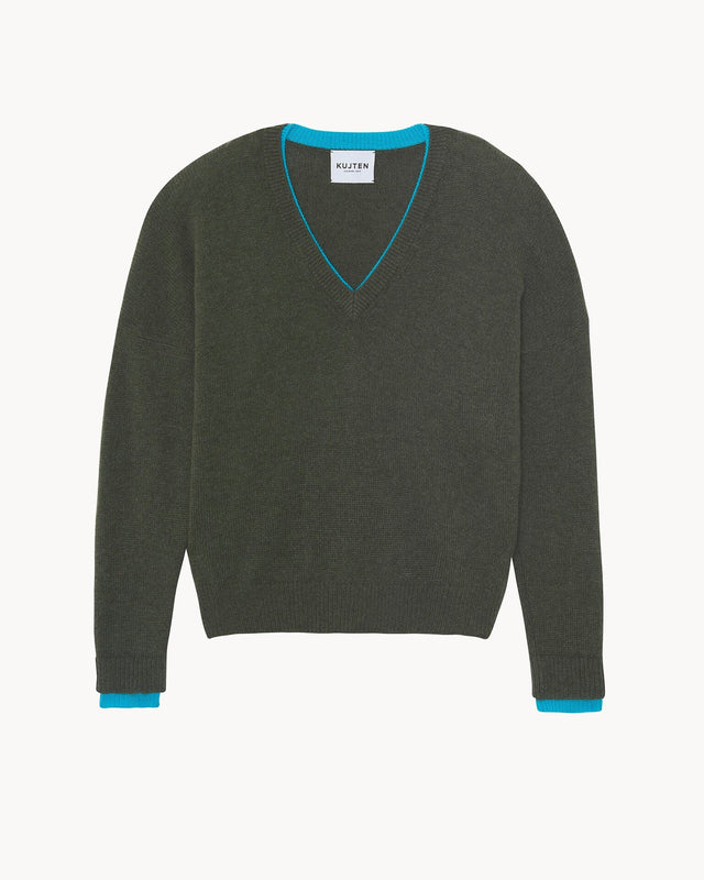 Pull Kai kaki foncé - Image principale