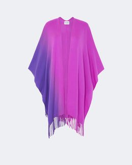 Cape en cachemire violet pour femme - Kujten packshot