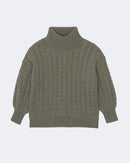 Pull en cachemire kaki pour femme - Kujten packshot