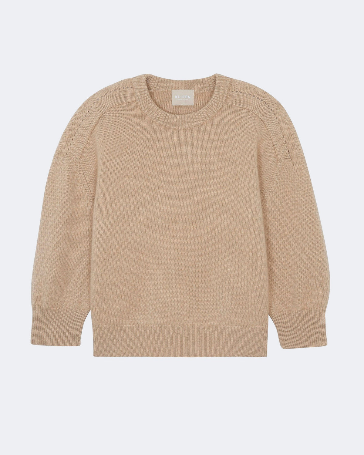 Pull en cachemire beige pour femme - Kujten packshot