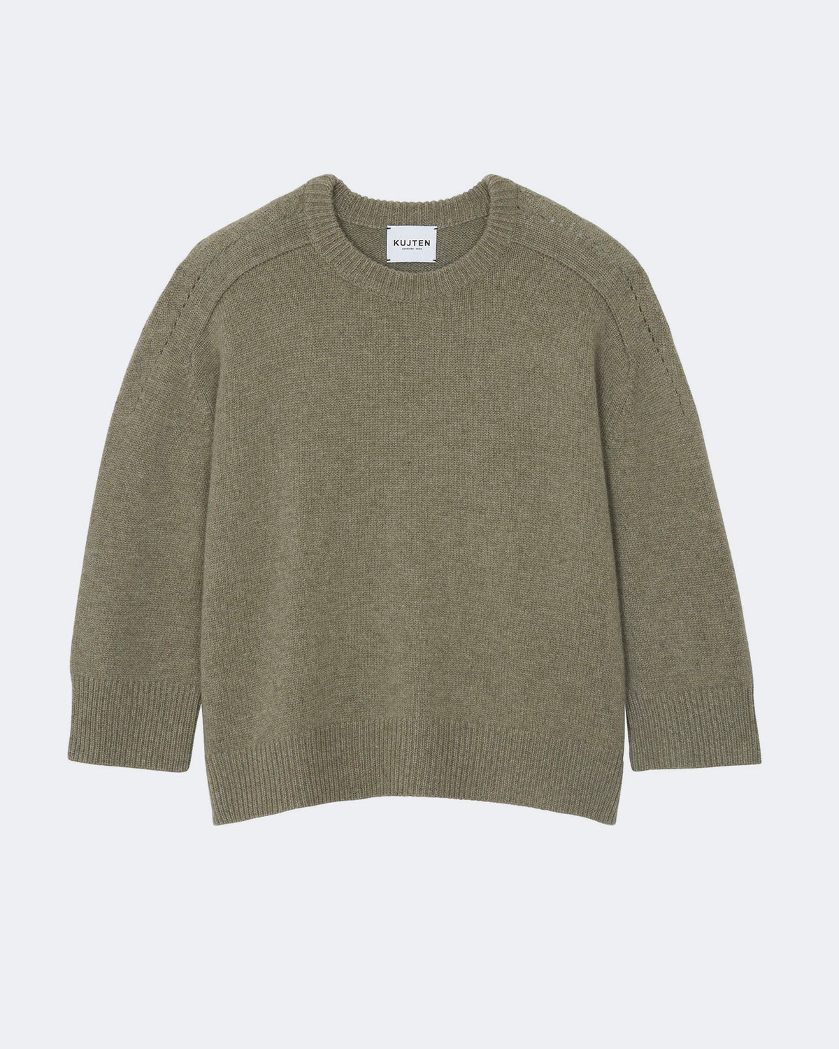 Pull en cachemire kaki pour femme - Kujten packshot