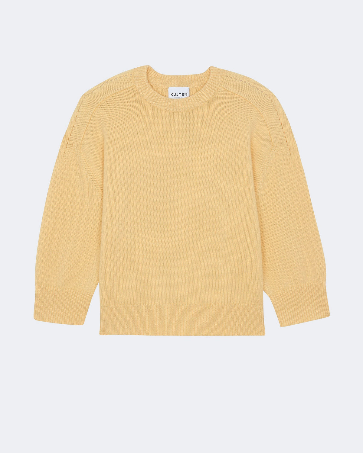 Pull en cachemire jaune pour femme - Kujten packshot