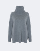 Pull en cachemire gris pour femme - Kujten packshot