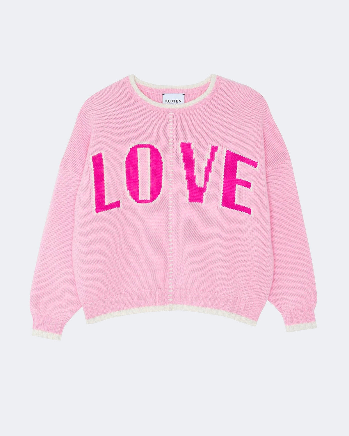 Pull en cachemire rose pour femme - Kujten packshot