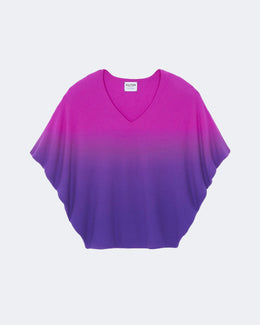 Top en cachemire violet pour femme - Kujten packshot