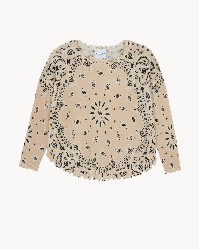 Sweater Mela Bandana Bico organic beige - Image principale