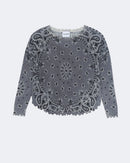 Pull mela bandana bico cachemire gris - Kujten packshot