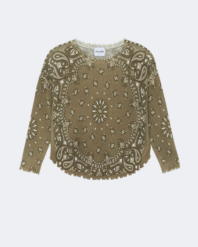 Pull Mela Bandana Bico kaki chiné - Image principale