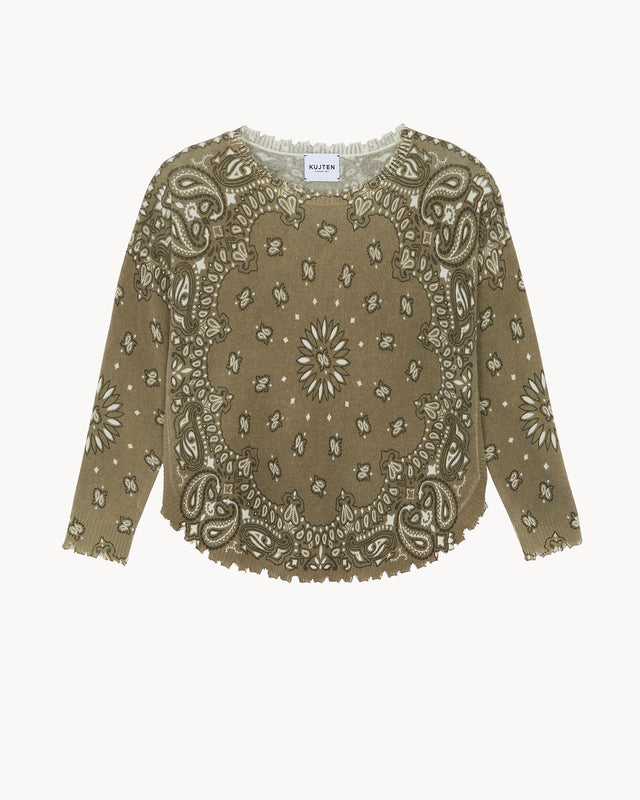 Pull Mela Bandana Bico kaki chiné - Image principale