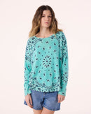 Pull Mela Bandana Bico vert turquoise