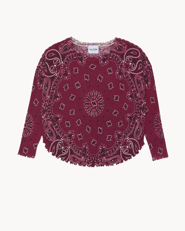 Sweater Mela Bandana Bico marl wine red - Image principale