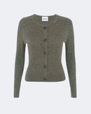Gilet en cachemire & soie kaki pour femme - Kujten packshot