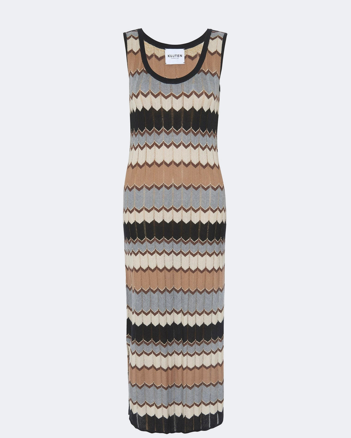 Robe en cachemire & soie camel pour femme - Kujten packshot