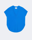 Pull en cachemire bleu pour femme - Kujten packshot