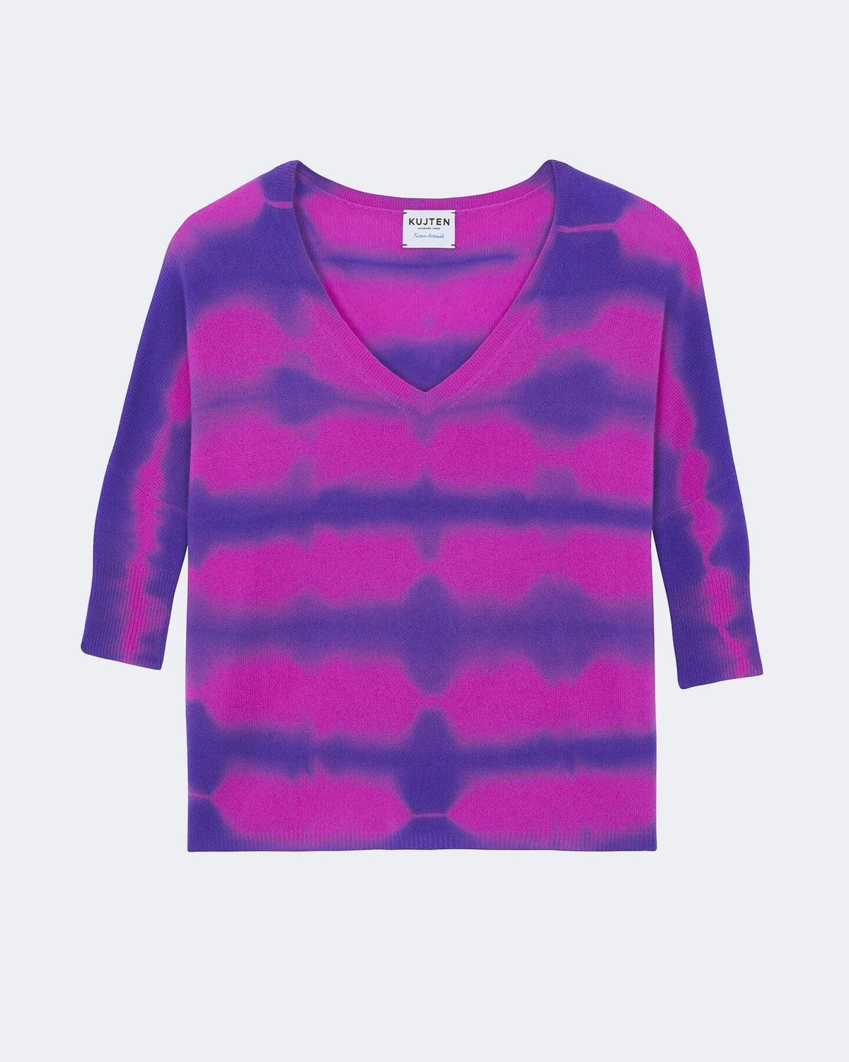 Pull en cachemire violet pour femme - Kujten packshot