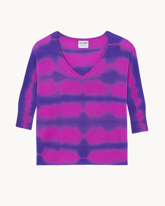 Sweater Minie Stripe Dye indian purple - Image principale