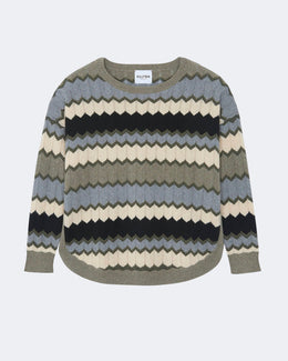 Pull en cachemire kaki pour femme - Kujten packshot