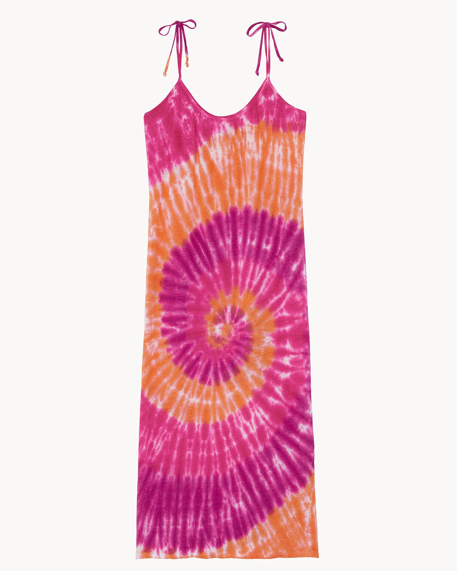 Neon Pink Linen Tank Dress | Kujten Cashmere Neon Pink Linen Tank Dress | Kujten Cashmere