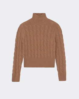 Pull en cachemire camel pour femme - Kujten packshot