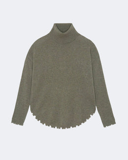 Pull en cachemire kaki pour femme - Kujten packshot