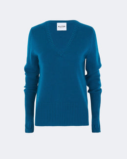 Pull en cachemire vert pour femme - Kujten packshot