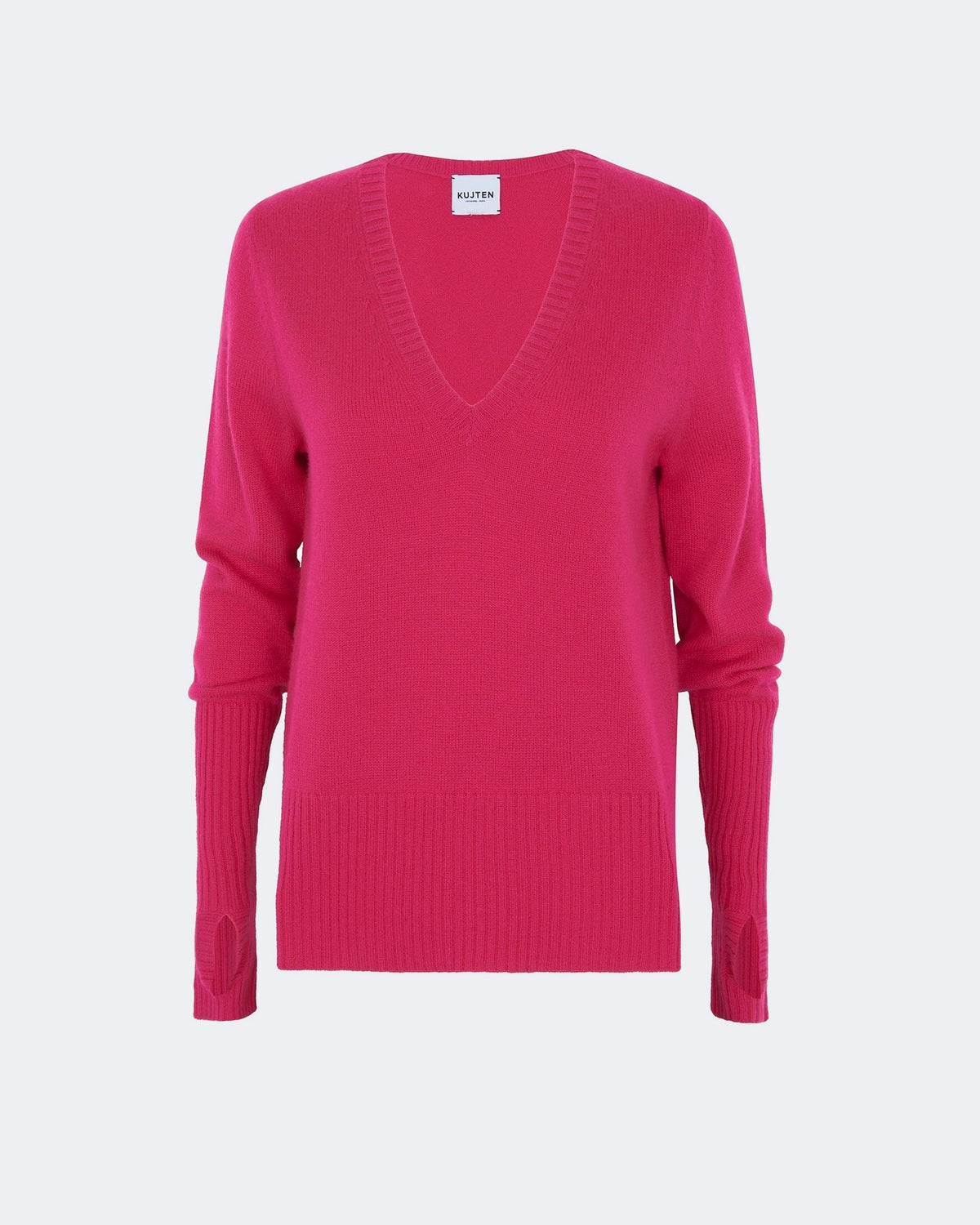 Pull en cachemire rose pour femme - Kujten packshot
