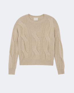 Pull en cachemire beige pour femme - Kujten packshot