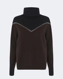 Pull en cachemire marron pour femme - Kujten packshot