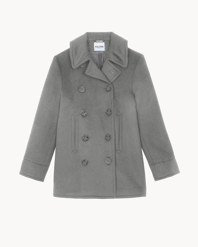 Coat Emmanuelle flannel gray - Image principale