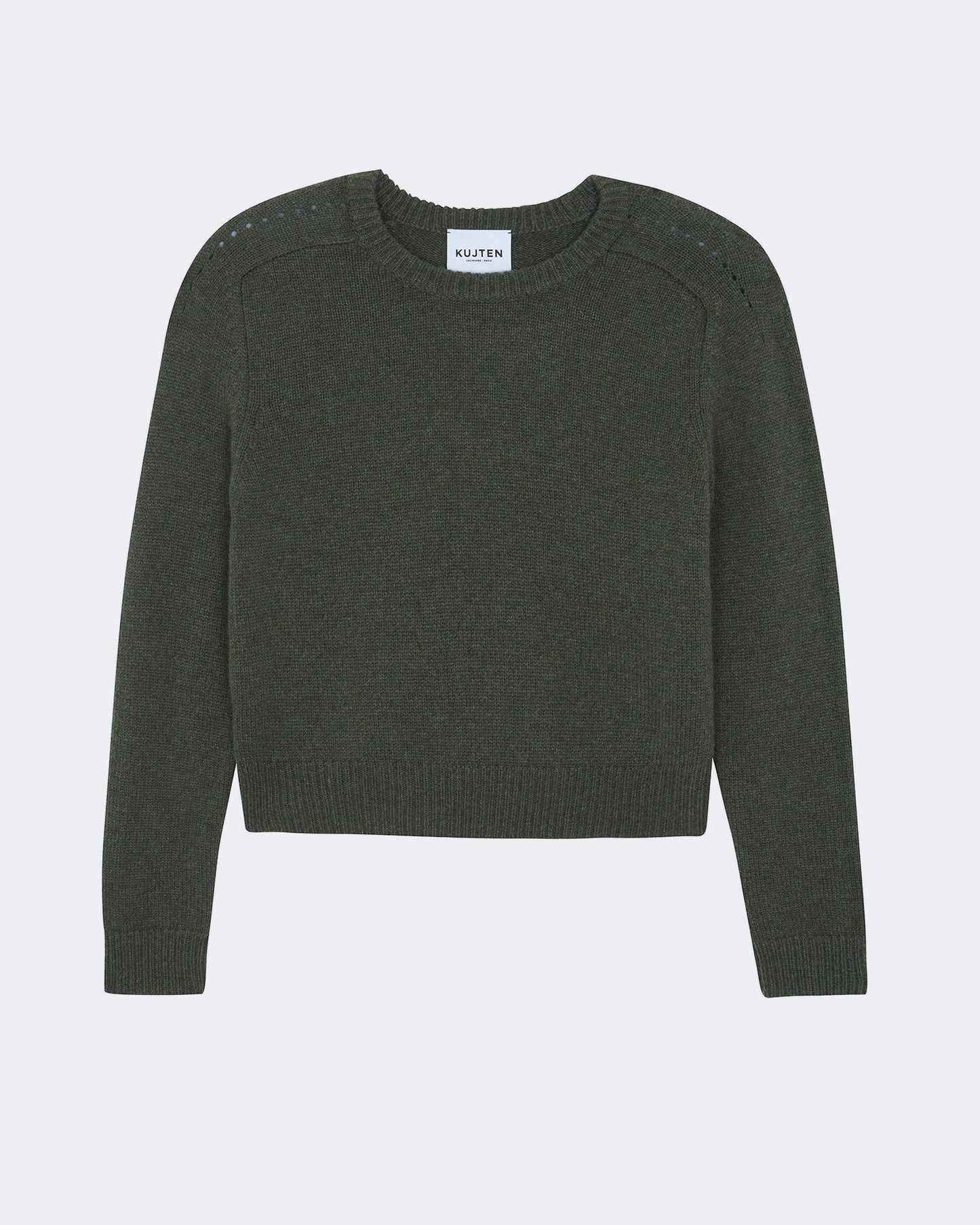 Pull en cachemire kaki pour femme - Kujten packshot
