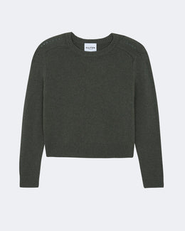 Pull en cachemire kaki pour femme - Kujten packshot