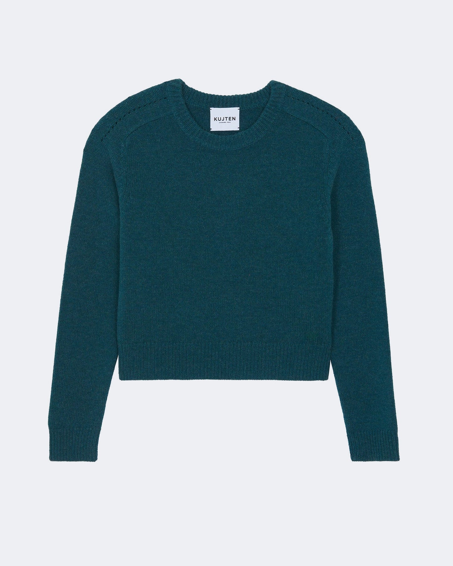Pull en cachemire vert pour femme - Kujten packshot