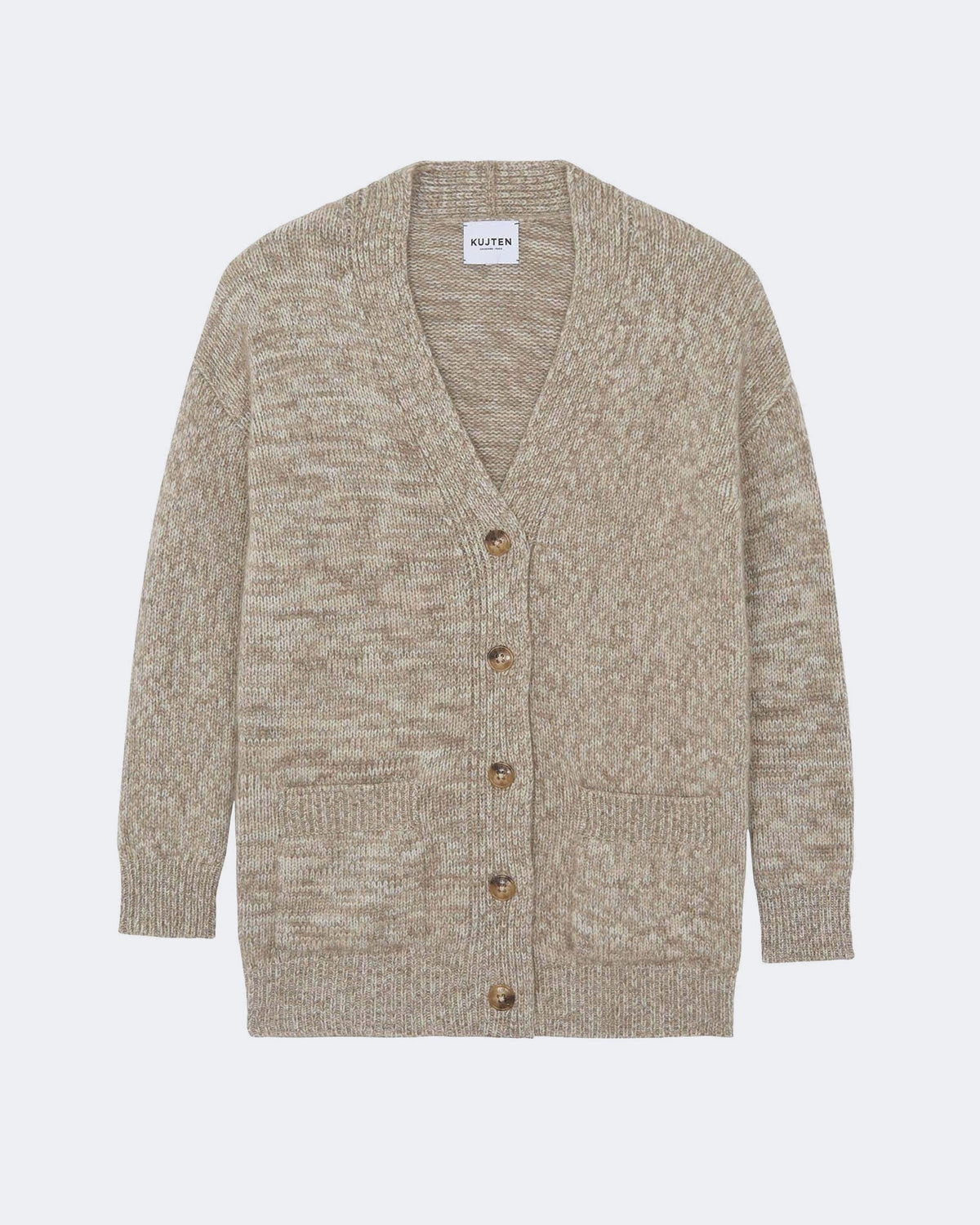 Gilet en cachemire beige pour femme - Kujten packshot