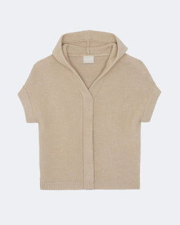Gilet en cachemire beige pour femme - Kujten packshot